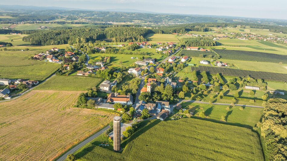 Auffen mit Bewegungsturm im Apfelland in der Oststeiermark