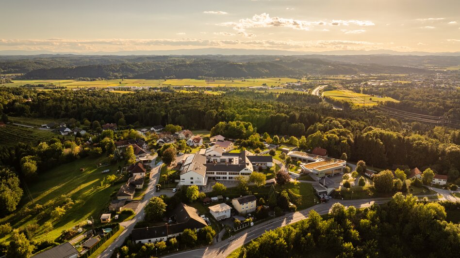 Luftaufnahme Hofstätten an der Raab in der Oststeiermark