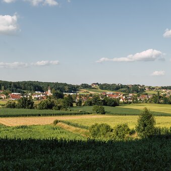 Aerial view of Ebersdorf in Eastern Styria | ©  Oststeiermark Tourismus |  Bernhard Bergmann