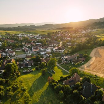 Aerial view of Hartberg surroundings in Eastern Styria | ©  Oststeiermark Tourismus |  Bernhard Bergmann