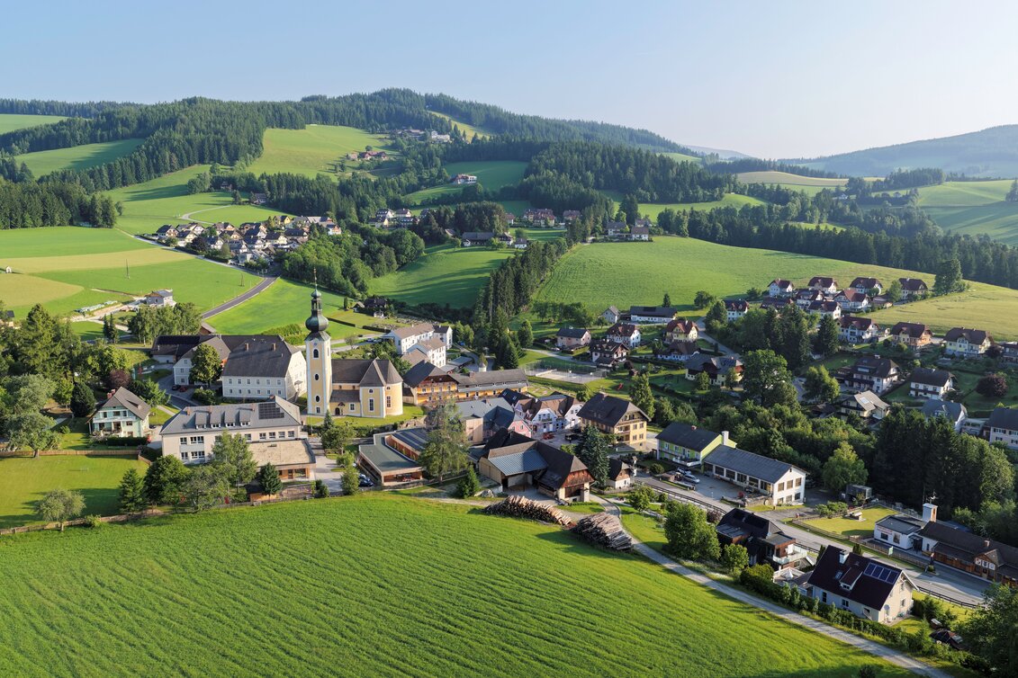 Ortskern in St. Jakob im Walde in der Oststeiermark