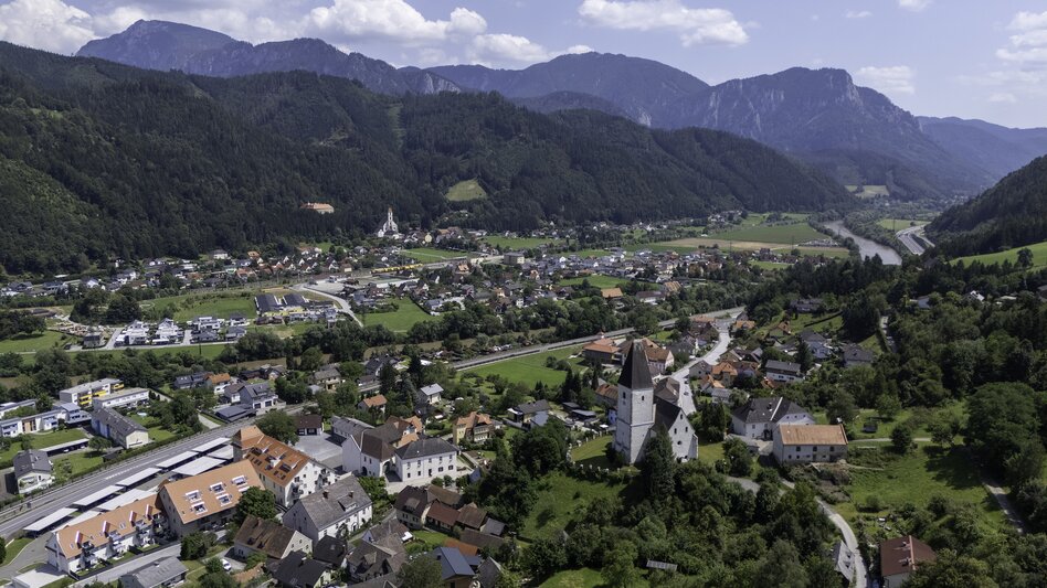 Luftaufnahme in Pernegg an der Mur