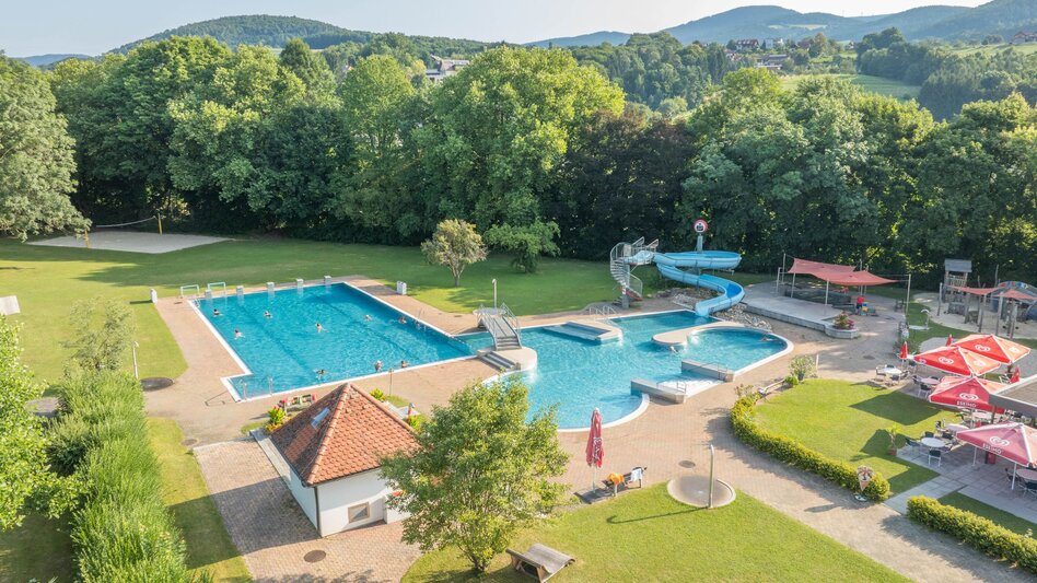 Luftaufnahme Erlebnisbad in Pöllau