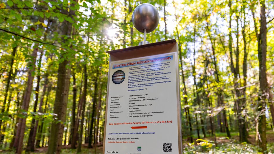 Informationstafel beim Planetenweg in Eggersdorf bei Graz