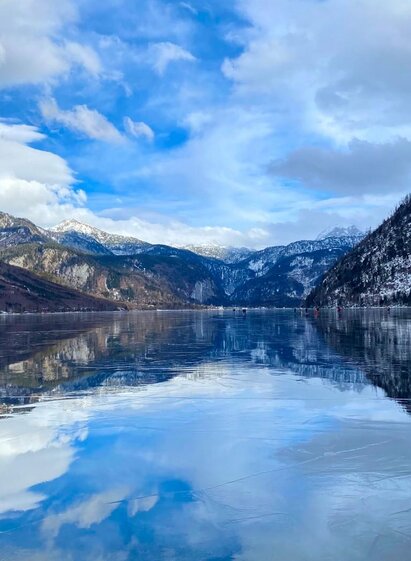 Grundlsee, frozen towards Gößl | Bettina Scheck | © Bettina Scheck