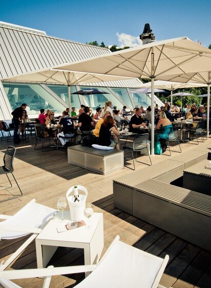 Tagescafé Freiblick - Dachterrasse | © K&Ö - Lupispuma